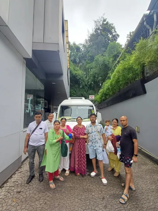Travellers together during an outdoor trip