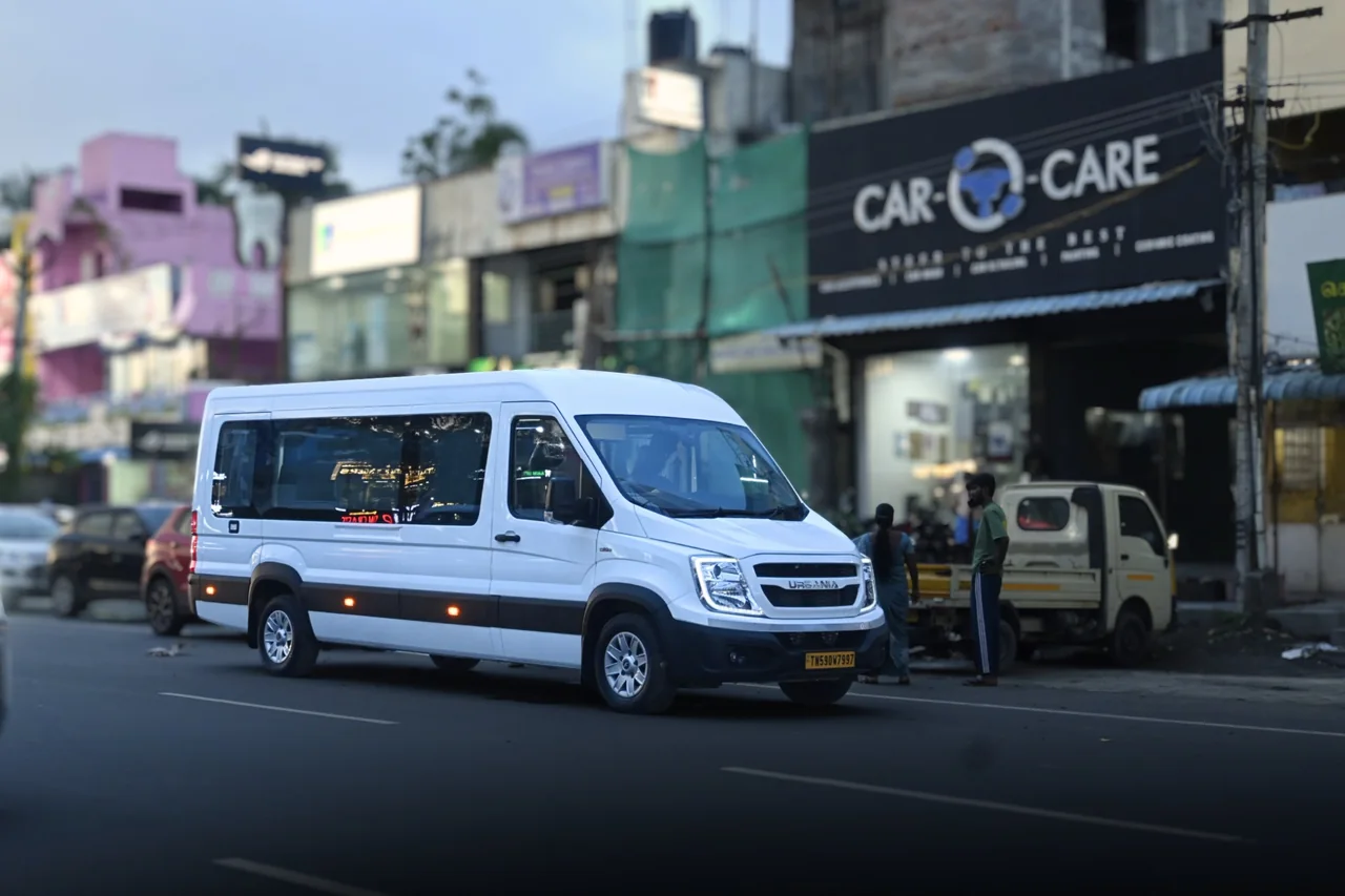 White Force Urbania van for group travel in Madurai